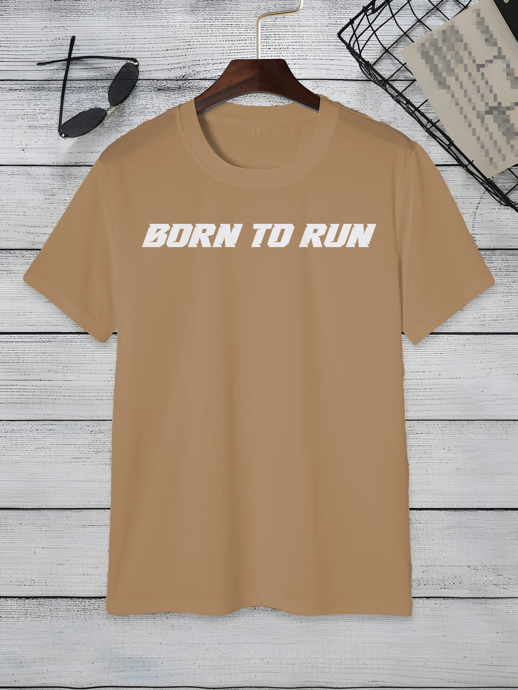 Born to Run Slogan T-Shirt For Both Men And Women