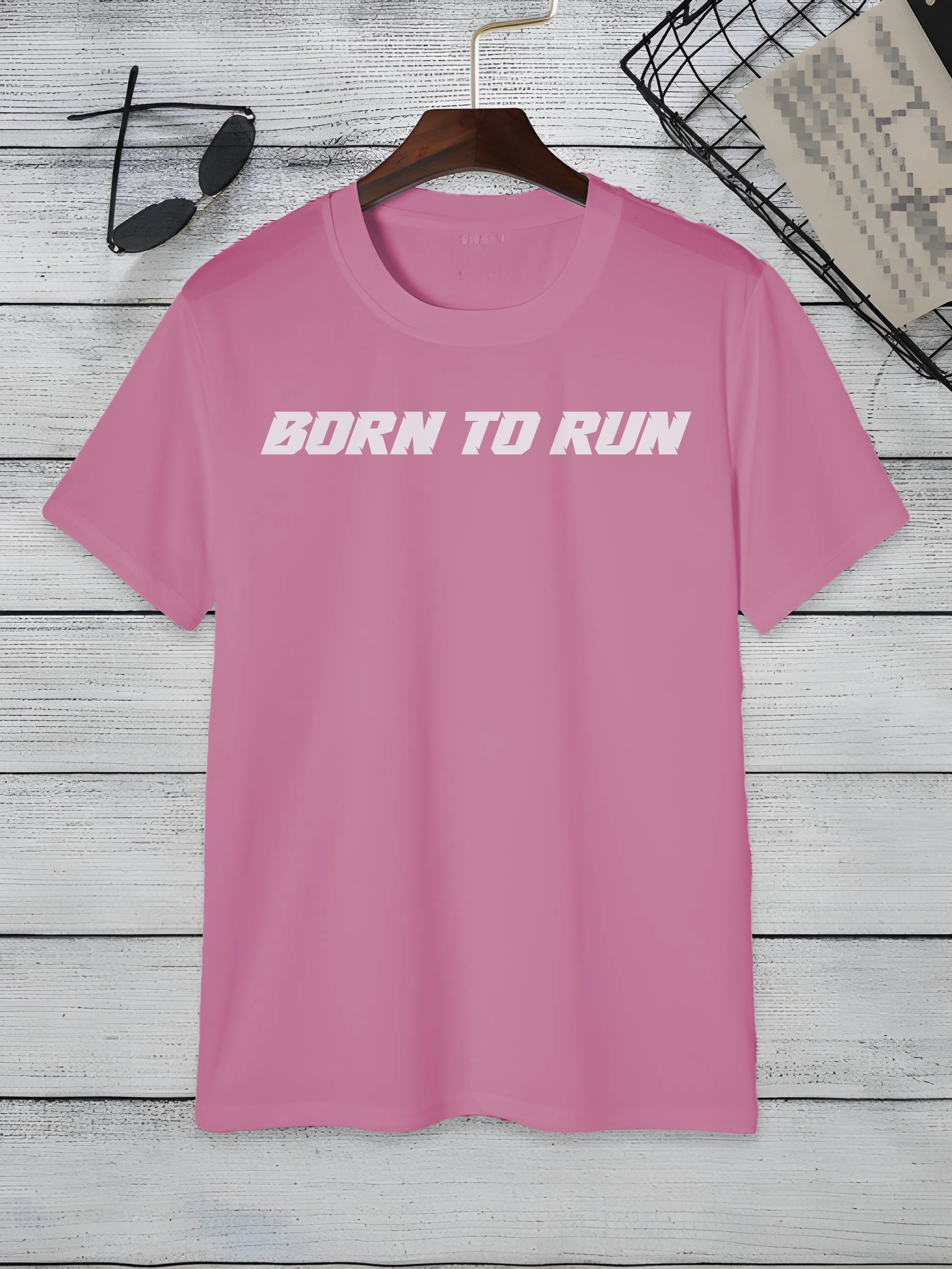 Born to Run Slogan T-Shirt For Both Men And Women